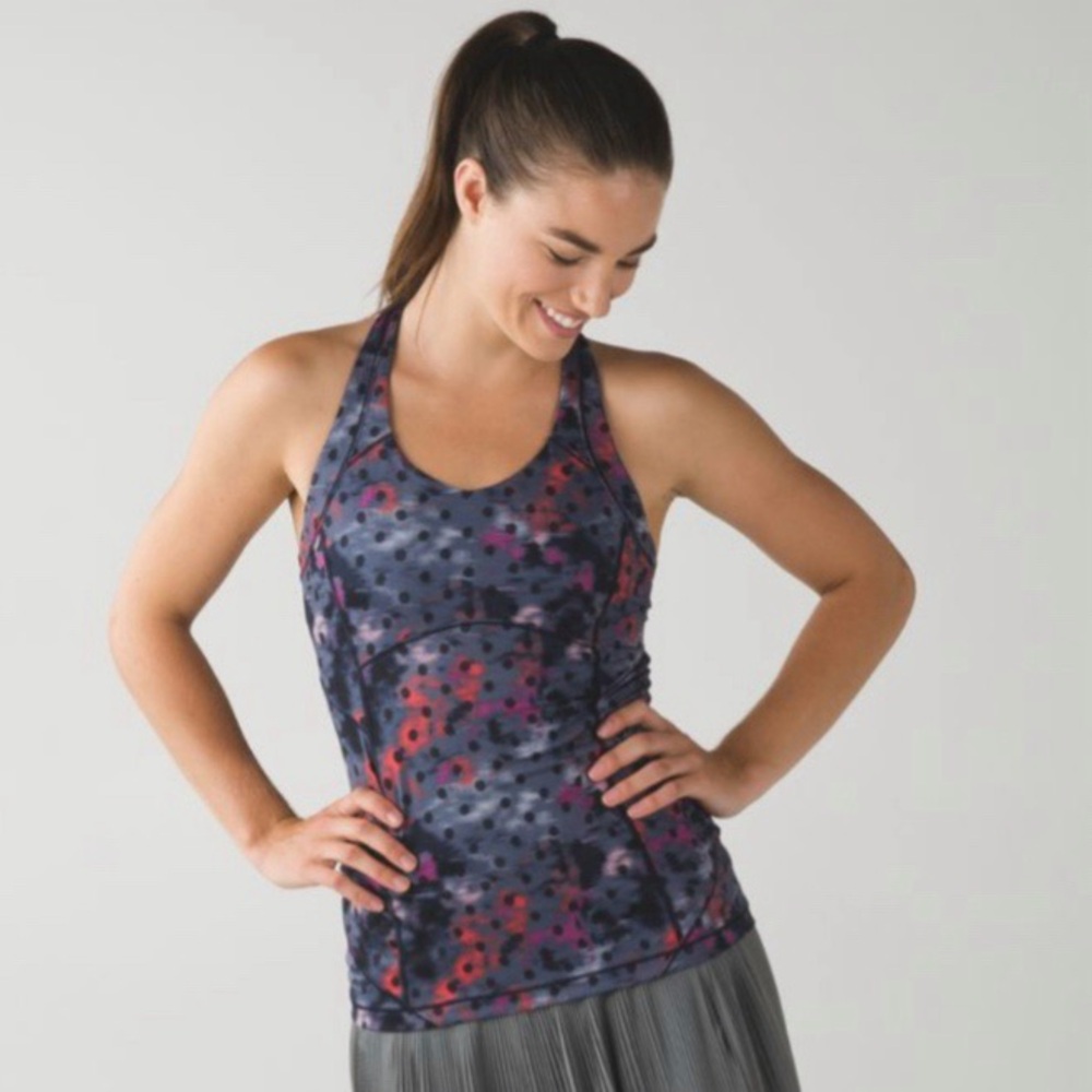 Lululemon Kanto Catch Me Tank black gray top size 6